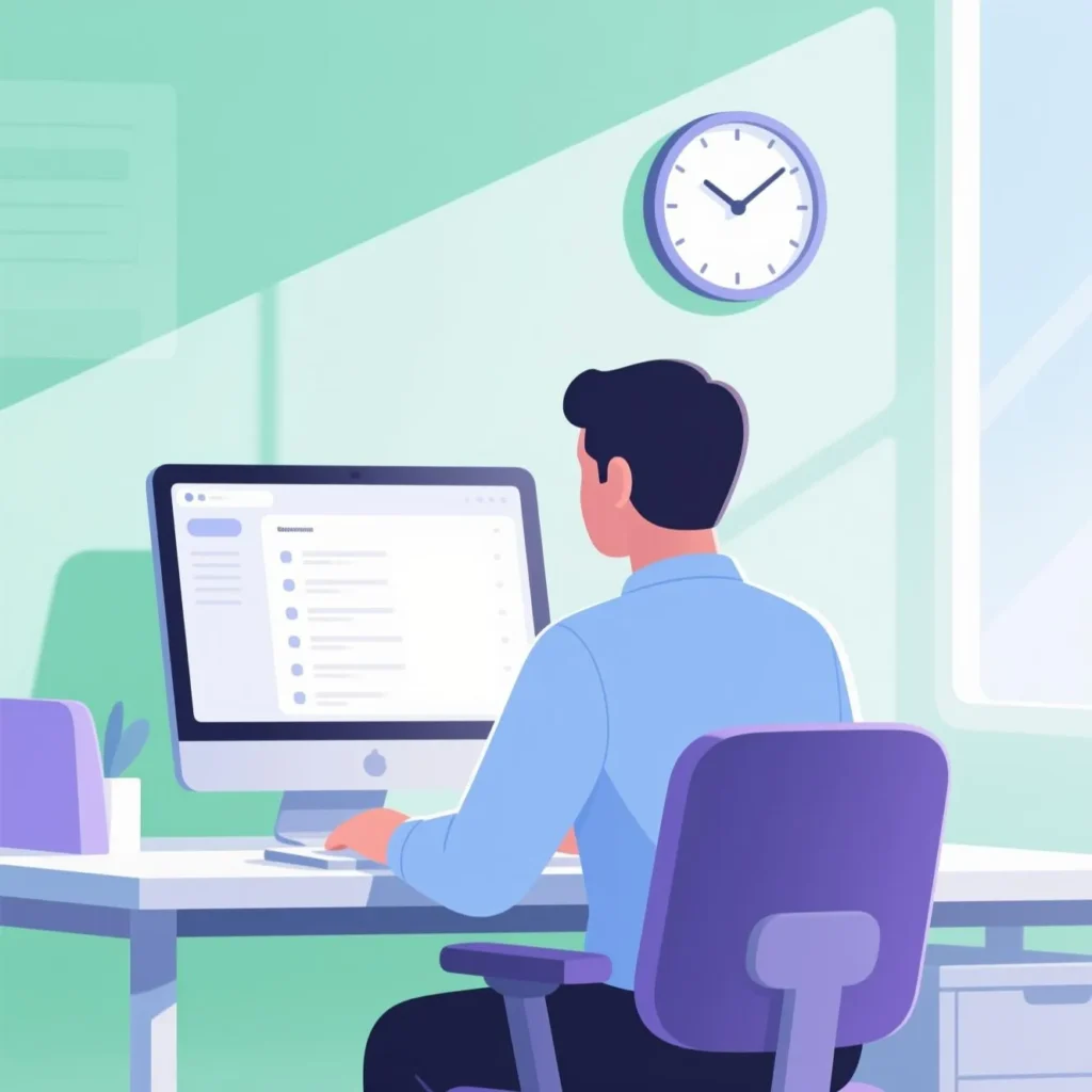 employé qui gère bien son temps au travail