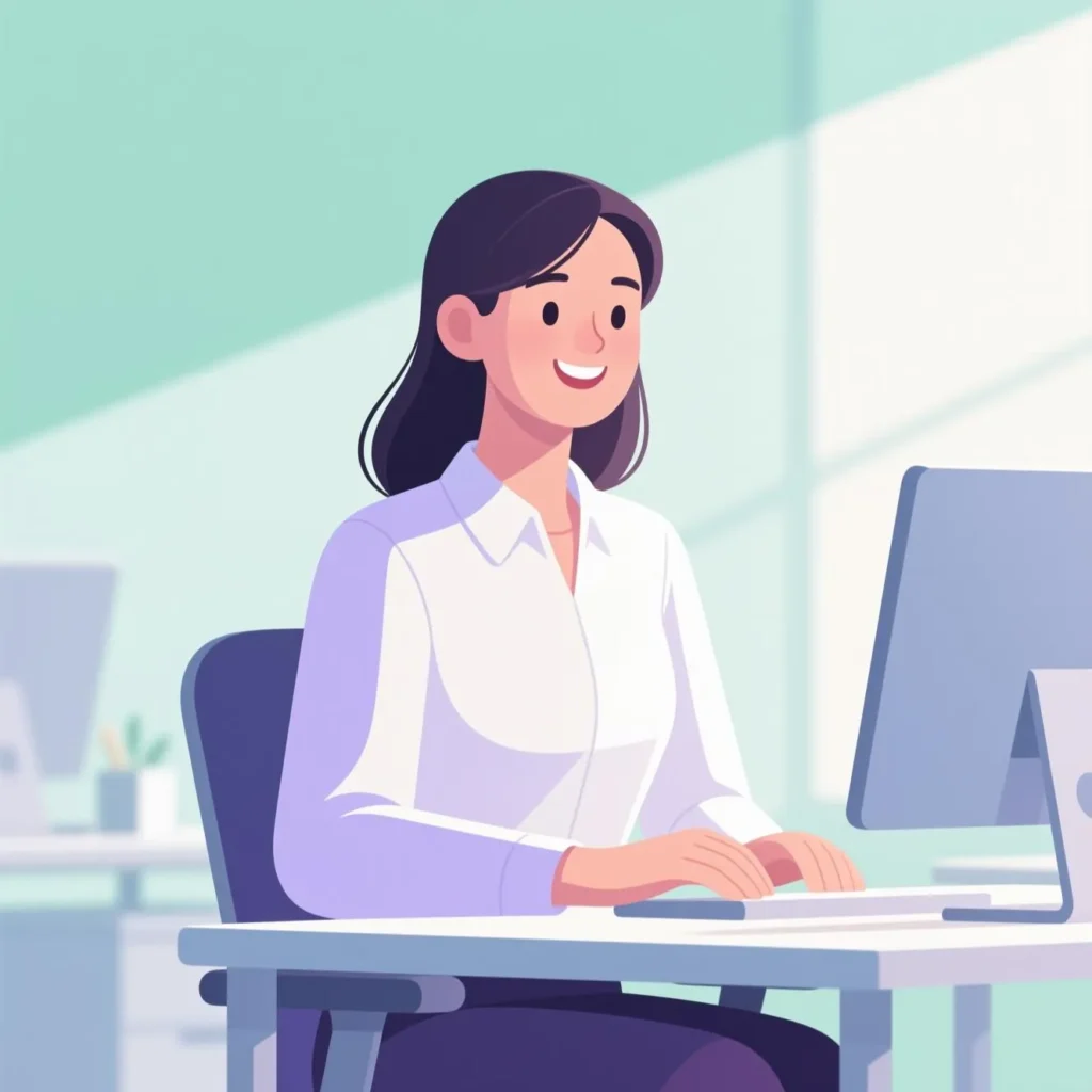 Employée en milieu de travail