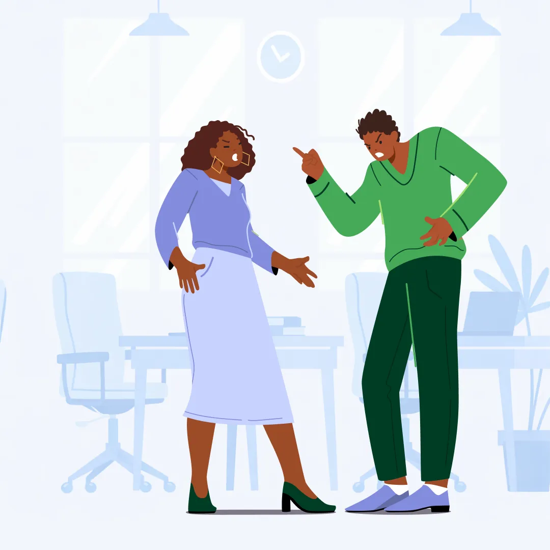 Deux employés en conflit