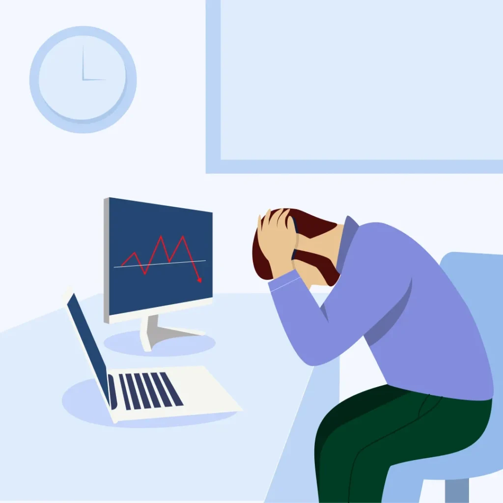 Homme en situation d'épuisement professionnel